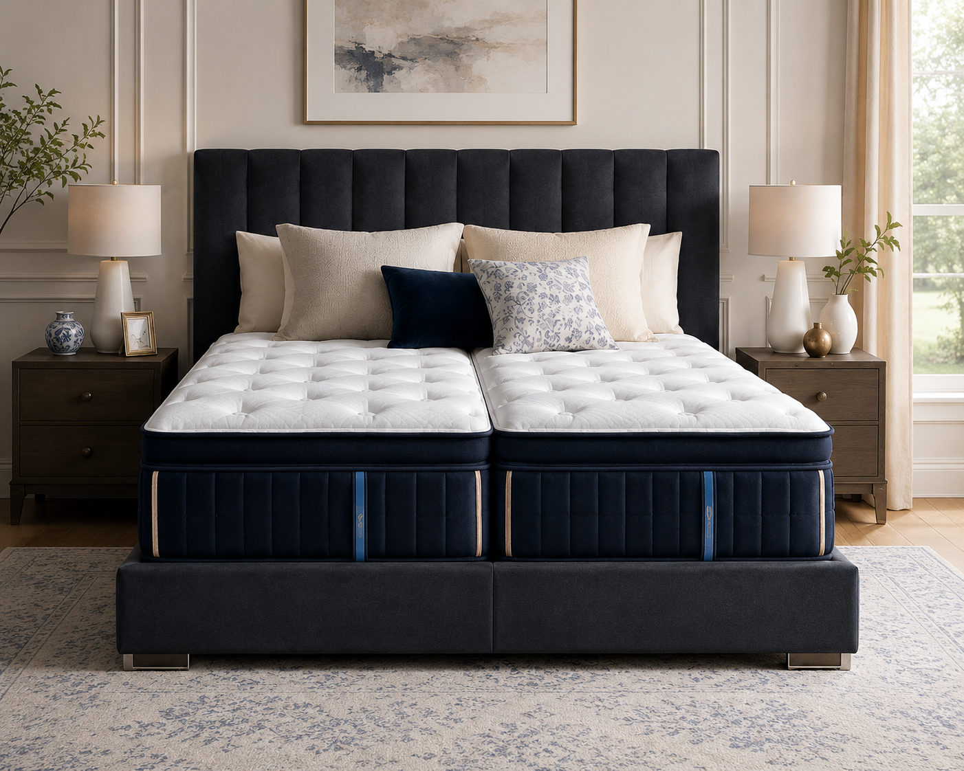 Stearns & Foster Lux Estate Hybrid LUX FIRM EUROTOP Split Cal King Mattress #MMP307