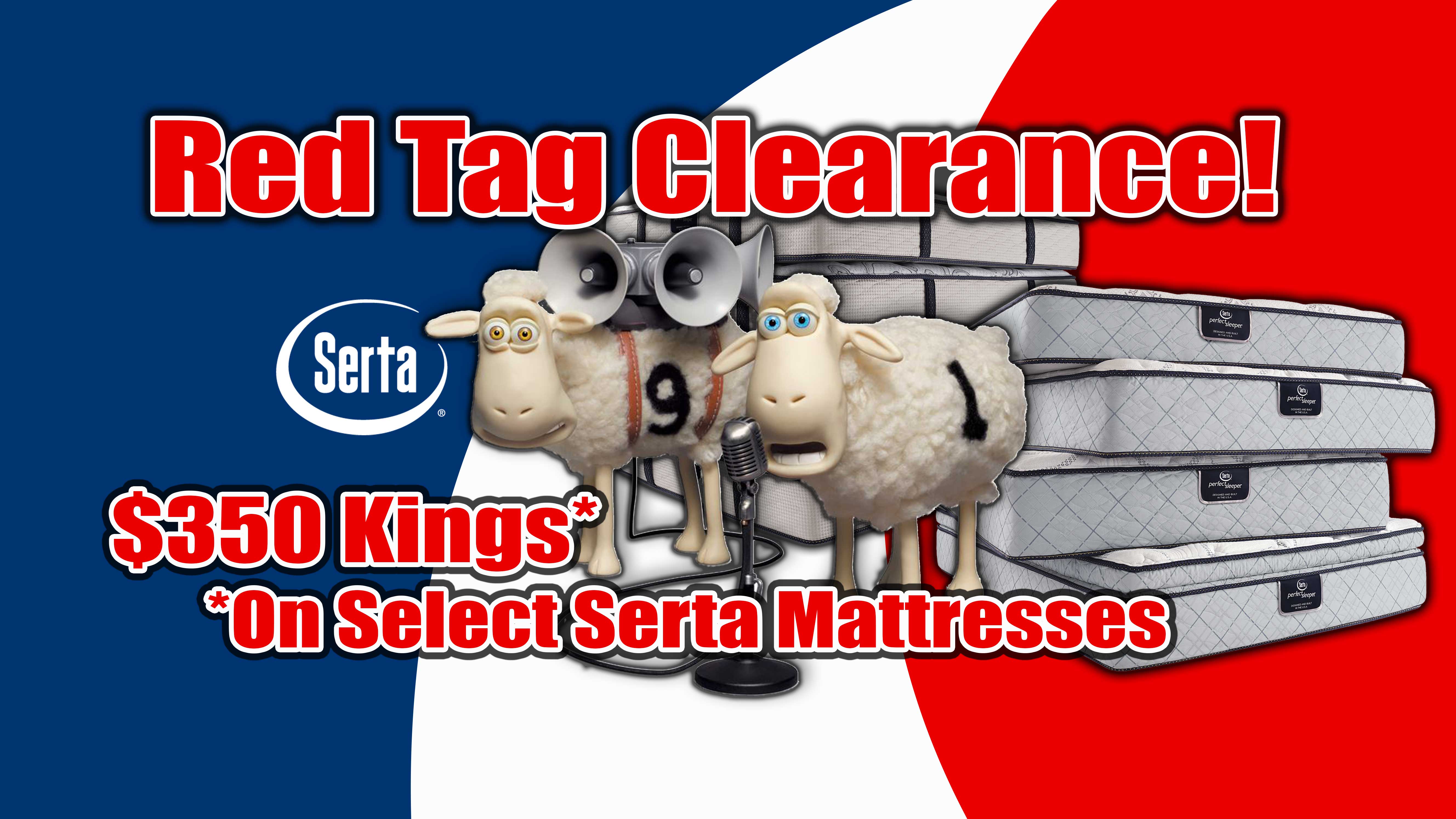 King Serta Mattress Red Tag Clearance Mattress Folks